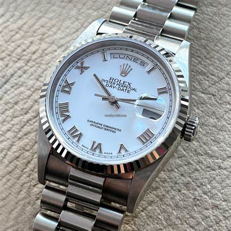 rolex daydate 18239|white gold day date 36.